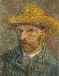 Vincent Van Gogh- Self portrait with straw hat